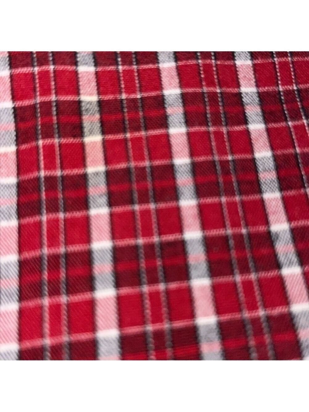 American Blue Lined Plaid Flannel Shirt Jacket | Red White Blue | XXL - Picture 5 of 5